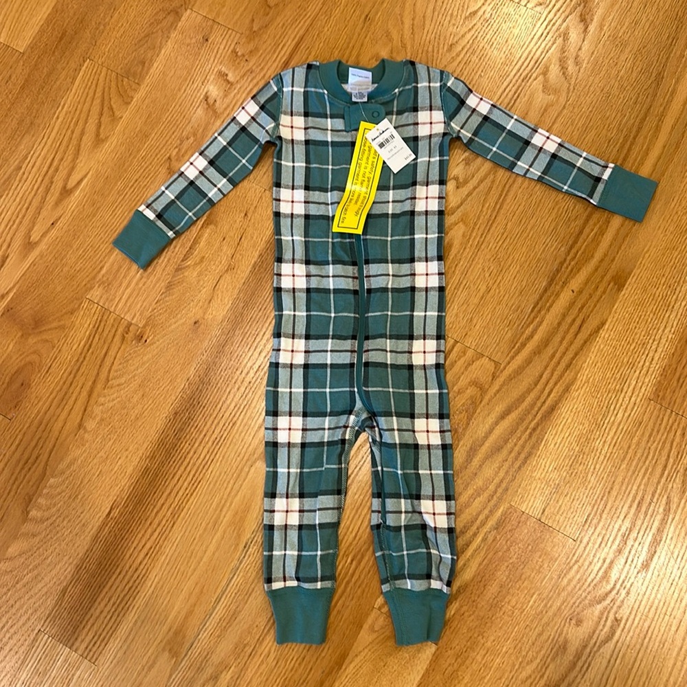 Hanna Andersson 2T NWT Baby Zip Sleeper Organic Cotton. Plaid pajamas